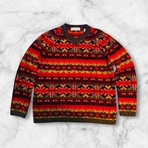 Valerie Stevens Sport Wool Fair Isle Sweater - Size M